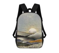 sinyumoney Morning Sun Kids Backpack 17 Inch School Bag 3D Printed Cartoon School Backpacks for Boys And Teenager School Students