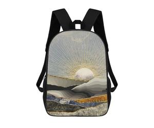 sinyumoney Morning Sun Kids Backpack 17 Inch School Bag 3D Printed Cartoon School Backpacks for Boys And Teenager School Students