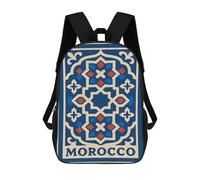 sinyumoney Morocco Geometric Pattern Art Backpack School Bag Travel College Rucksack Backpacks for Campus Outdoor Travel Sports 17inch
