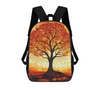 sinyumoney Mosaic Autumn Tree Rucksack Water Resistant Travel Backpack Computer Bag for Men, Women & Teenage Boys 17inch