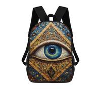 sinyumoney Mosaic Eye Artwork Backpack School Water Resistant Travel Backpack Computer Bag - Perfect for Travel, Work And Daily Use 17inch