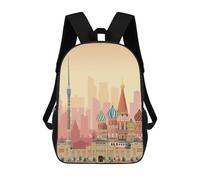 sinyumoney Moscow Travel Print School Bags Daypacks Business Backpack Water Resistant Bookbag for School/Work/Travel 17inch