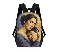 sinyumoney Mother And Child Embrace Backpacks Kids School Backpack School Bag 3D Printed School Bag for Boys Elementary And Middle School Students 17inch