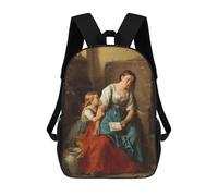 sinyumoney Mother And Daughter Reading School Backpack Secondary Causal Travel High School Bags for Teenage Girls Boys Women Men 17inch