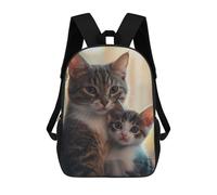 sinyumoney Mother Cat And Kitten School Bags Water Resistant Travel Backpack Computer Bag for School/Work/Travel 17inch