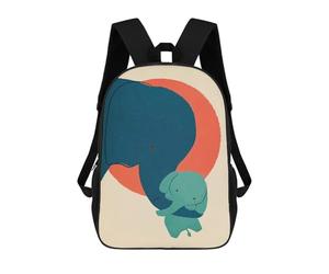 sinyumoney Mother Elephant And Calf Backpack School Large Water Resistant Laptop Backpack for School/Work/Travel 17inch