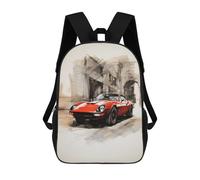sinyumoney Motion And Power Rucksacks 3D Printed Children Backpacks Fashion Casual Daypack Cute Travel Bags Outdoor Casual Daypack for Boy And Girl 17inch