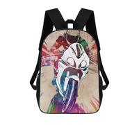 sinyumoney Motor Sport Art 4 Backpacks Kids Student Schoolbag,3D Printed Backpacks,Elementary And Middle School Students Backpacks for Boys Girls 17inch