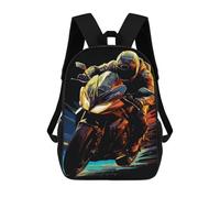 sinyumoney Motorcycle Biker Sportler School Bags High Secondary School Bags Casual Backpack for Camping Outdoor Adventures And Daily Travel 17inch