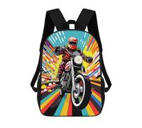 sinyumoney Motorcycle Ride Through Colors School Backpack Work Business College School for School/Work/Travel 17inch