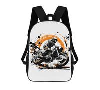 sinyumoney Motorcycle Rider Graphic Art Backpack School Bag Water Resistant Travel Backpack Computer Bag for Teenage Girls Boys Women Men 17inch