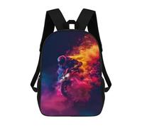 sinyumoney Motorcycle Rider in Action Backpack School Bag High Secondary School Bags Casual Backpack - Perfect for Travel, Work And Daily Use 17inch