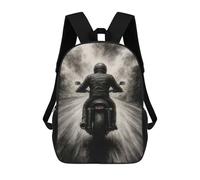 sinyumoney Motorcycle Rider on Open Road Backpack School Travel College Rucksack Backpacks for Campus Outdoor Travel Sports 17inch