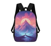 sinyumoney Mount Everest Nepal Backpacks 3D Printed Kids School Backpack School Bag Fashion Rucksacks for Boys Elementary And Middle School Students 17inch