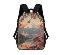 sinyumoney Mount Fuji Children's School Backpack Fashion Casual Children's Backpacks 3D Printed School Bags Boy Large Backpack 17inch