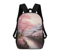 sinyumoney Mount Fuji in Bloom Backpack School Bag Secondary Causal Travel High School Bags - Perfect for Travel, Work And Daily Use 17inch