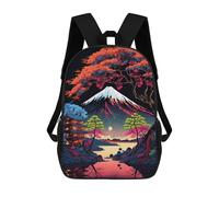 sinyumoney Mount Fuji Reflections Backpack School Backpack Kids School Bag Large Capacity Kids Backpack for School Rucksack 3D Book Bag Gifts for Kids 17inch