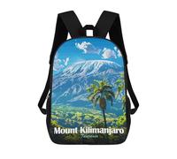 sinyumoney Mount Kilimanjaro Tanzania Travel Backpack School Water Resistant Computer Rucksack for Men/Women 17inch