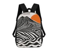sinyumoney Mount Vesuvius Abstract Art Backpack School Bag Business Laptop Rucksack Bag Unisex Casual Daypack for Men/Women 17inch