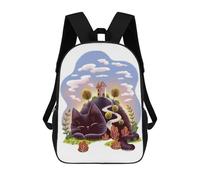 sinyumoney Mountain Cat Backpack Kids School Backpack School Bag 3D Printed Fashion School Bag for Boys Elementary And Middle School Student 17inch