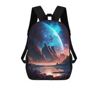 sinyumoney Mountain Lake Landscape Rucksack Lightweight Schoolbag Dayback Bookbag College for Girl, Teen Girls 17inch