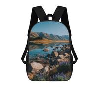 sinyumoney Mountain Lake Reflections Backpack School Bag Computer Rucksack for School/Work/Travel for Camping Outdoor Adventures And Daily Travel 17inch