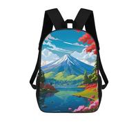 sinyumoney Mountain Lake Serenity School Bags Water Resistant School Bag Business Backpack for Boys/Girls/Teenagers 17inch