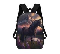 sinyumoney Mountain Majesty Horse Artwork Backpack School Lightweight Schoolbag Dayback Bookbag College for Men, Women & Teenage Boys 17inch