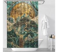 sinyumoney Mountain Monarchs Realm Hilarious Bath Curtain with Hooks Waterproof Fabric Shower Curtain Anti Mould for Toile Bathroom Dorm 46.85x70.87Inch（119x180cm）