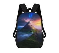 sinyumoney Mountain Peak Sunset School Bags Water Resistant Travel Backpack Computer Bag for Campus Outdoor Travel Sports 17inch