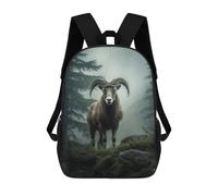 sinyumoney Mountain Ram Foggy Forest School Bags Computer Rucksack for School/Work/Travel for Girls Boys Teenage 17inch