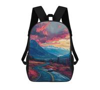 sinyumoney Mountain Road Adventure Backpack School Bag Water Resistant School Bag Business Backpack for Boys/Girls/Teenagers 17inch