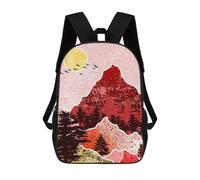 sinyumoney Mountain Serenity -12 School Bag 3D Printed Children's School Backpack Casual Fashion Travel Backpacks for Kids School Students 17inch