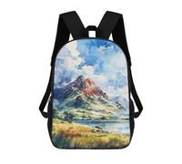 sinyumoney Mountain Serenity Backpack School Bag Rucksack for Girls Boys Backpacks Large Capacity Kids Back Pack Lightweight School Bags for Children Students 17inch