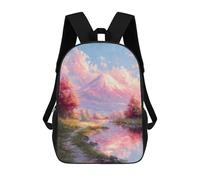 sinyumoney Mountain Serenity Reflections School Bag 3D Printed Backpacks Fashion Kids School Backpack Boys Rucksacks for Boys Middle School Students 17inch