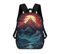 sinyumoney Mountain Sunset Landscape Backpack School Computer Rucksack for School/Work/Travel- Perfect for Travel, Work And Daily Use 17inch