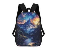 sinyumoney Mountain Sunset Landscape School Backpack for Girls 17inch Casual Daypack Lightweight Rucksack Boy Girl Backpack for Middle School Students
