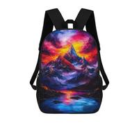 sinyumoney Mountain Sunset Landscape School Backpack Schoolbags For Girls Boys Backpack With Pocket Fashion School Bag Kids Backpack 17inch