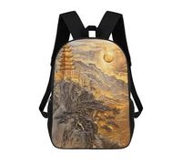 sinyumoney Mountain Temple Majesty Rucksack Water Resistant Travel Backpack Computer Bag for School/Work/Travel 17inch