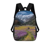 sinyumoney Mountain Valley Flowers Hike -1 Backpack School Bag Travel College Rucksack Backpacks for Girl, Teen Girls 17inch