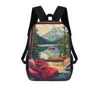 sinyumoney Mountain View from Camper Anime School Backpack Lightweight Airport College Students Back Pack for Teenage Girls Boys Women Men 17inch