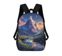 sinyumoney Mountains And River Backpack School Lightweight Schoolbag Dayback Bookbag College for Men/Women 17inch
