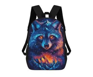 sinyumoney Mountains Raccoon Fire Backpack School Travel College Rucksack Backpacks for Men, Women & Teenage Boys 17inch