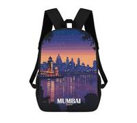 sinyumoney Mumbai India Skyline at Dusk Rucksack Rucksack Casual Daypacks School Work Travel Bag for School/Work/Travel 17inch