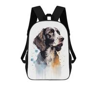sinyumoney Munsterlander Watercolor Backpack School Bag Secondary Causal Travel High School Bags - Perfect for Travel, Work And Daily Use 17inch