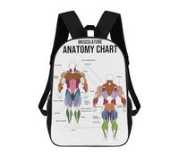 sinyumoney Musculature Anatomy Chart Backpack School High Secondary School Bags Casual Backpack for Men, Women & Teenage Boys 17inch