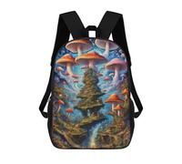 sinyumoney Mushroom Cloud City Backpack Kids School Bag Boys Cartoon 3D Print Students Schoolbag Laptop Daypack for Boys Girls 17inch