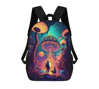 sinyumoney Mushroom Fantasy Landscape-1 School Bag 3D Printed Children's School Backpack Casual Fashion Travel Backpacks for Kids School Students 17inch