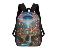 sinyumoney Mushroom Fantasy Landscape-2 3D Printed School Bag Children's School Backpack Schoolbags Travel Backpacks Casual Fashion Bag for Kids School Students 17inch