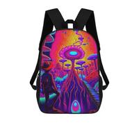 sinyumoney Mushroom Forest Kids Backpack, Backpack School Bag, Backpacks Kids School 3D Printed School Bags for Elementary And Middle School Students Teens Birthday Gift 17inch